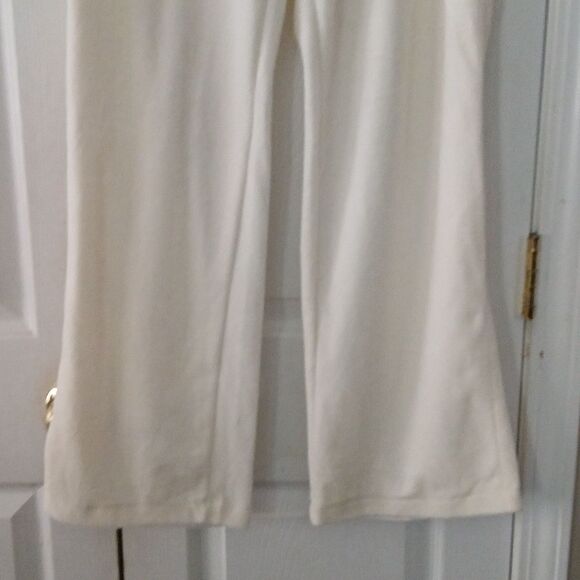 Tek Gear off white ultrasoft wide band relaxed pants Sz M NWOT - Picture 2 of 5